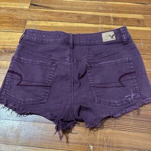 American Eagle Outfitters Women's Maroon Jean Shorts
